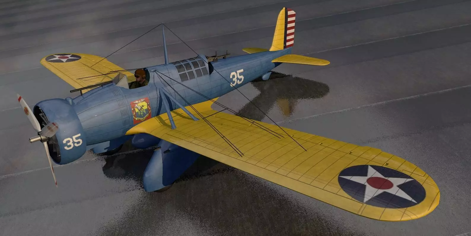Curtiss A-12 Shrike 3D model_0