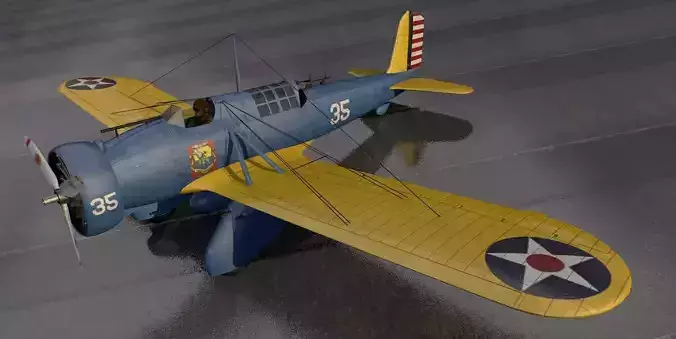 Curtiss A-12 Shrike 3D model