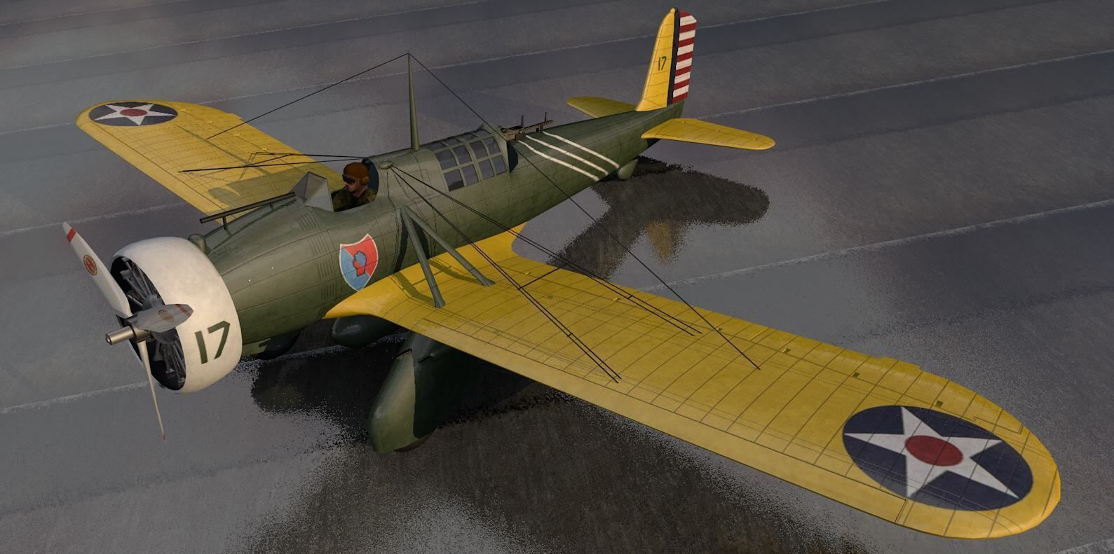 Curtiss A-12 Shrike 3D model_1