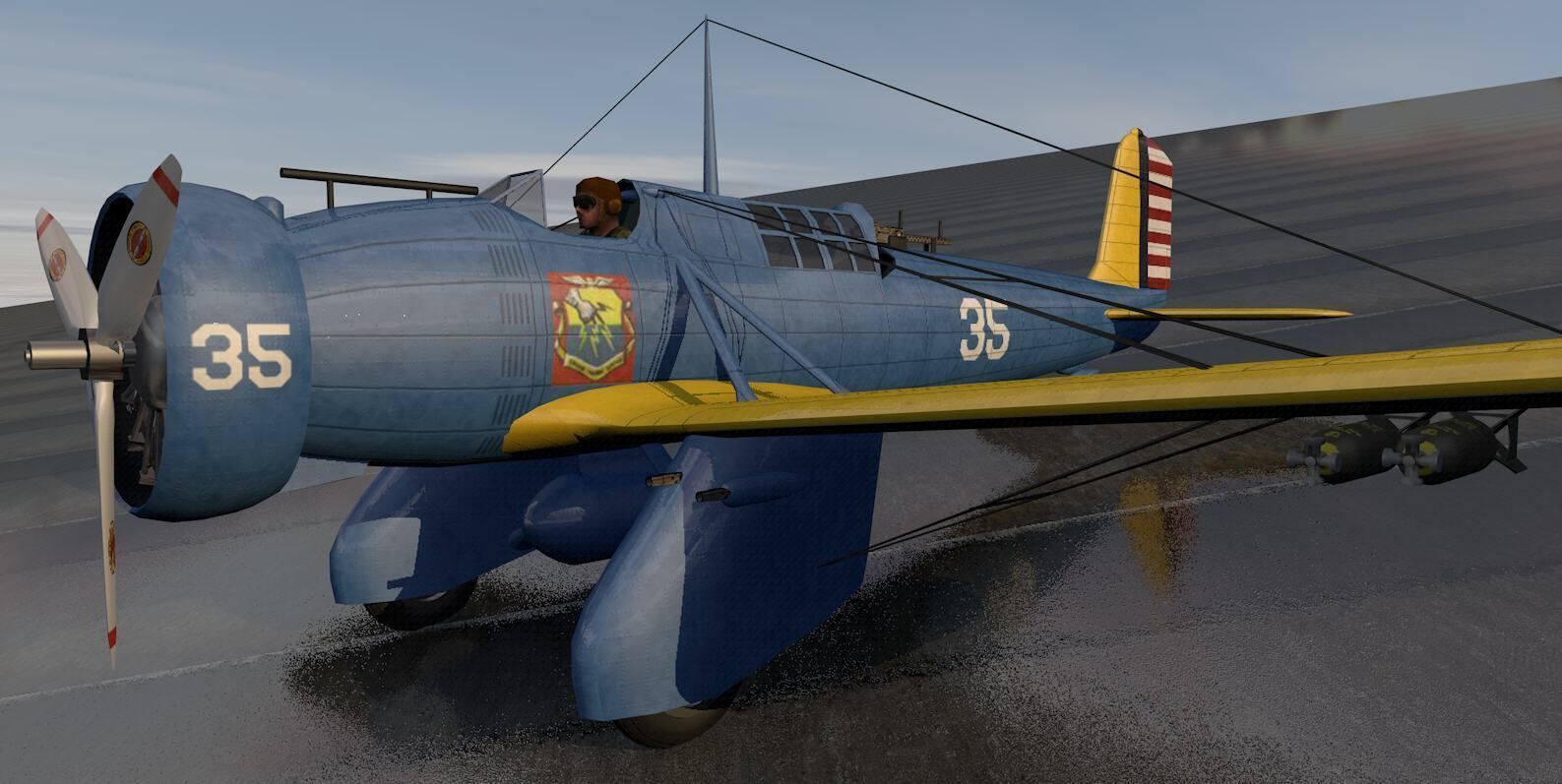 Curtiss A-12 Shrike 3D model_9