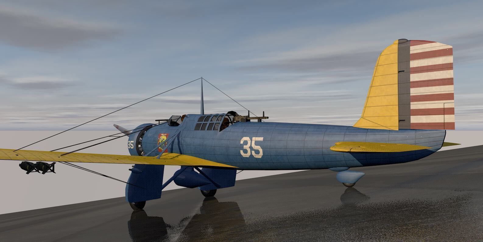Curtiss A-12 Shrike 3D model_8