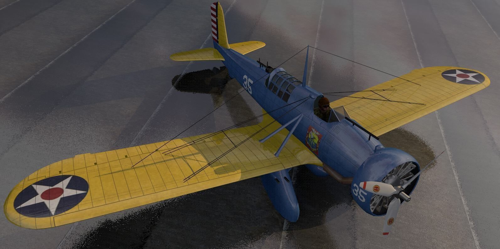 Curtiss A-12 Shrike 3D model_5