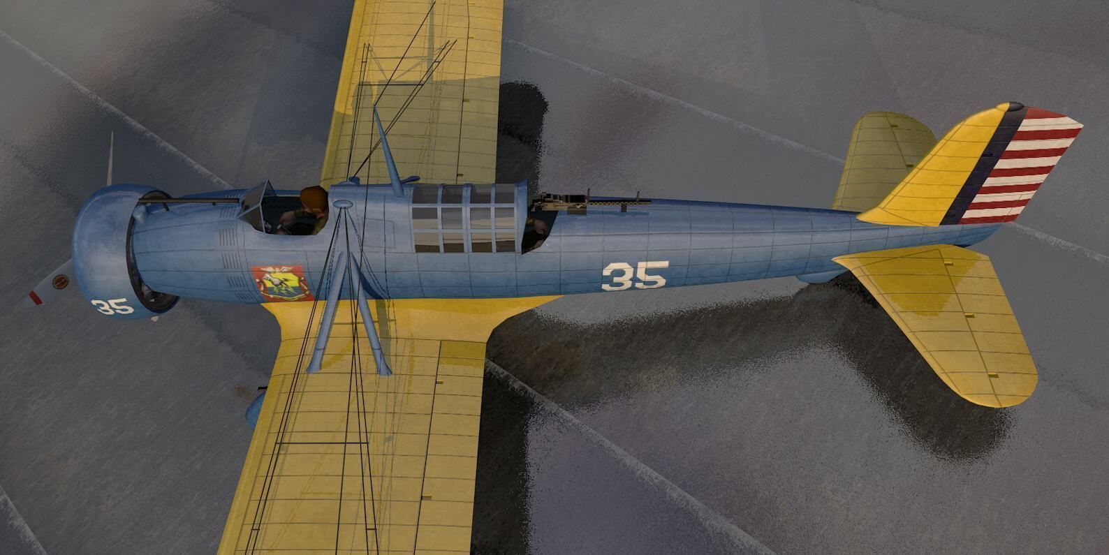 Curtiss A-12 Shrike 3D model_7