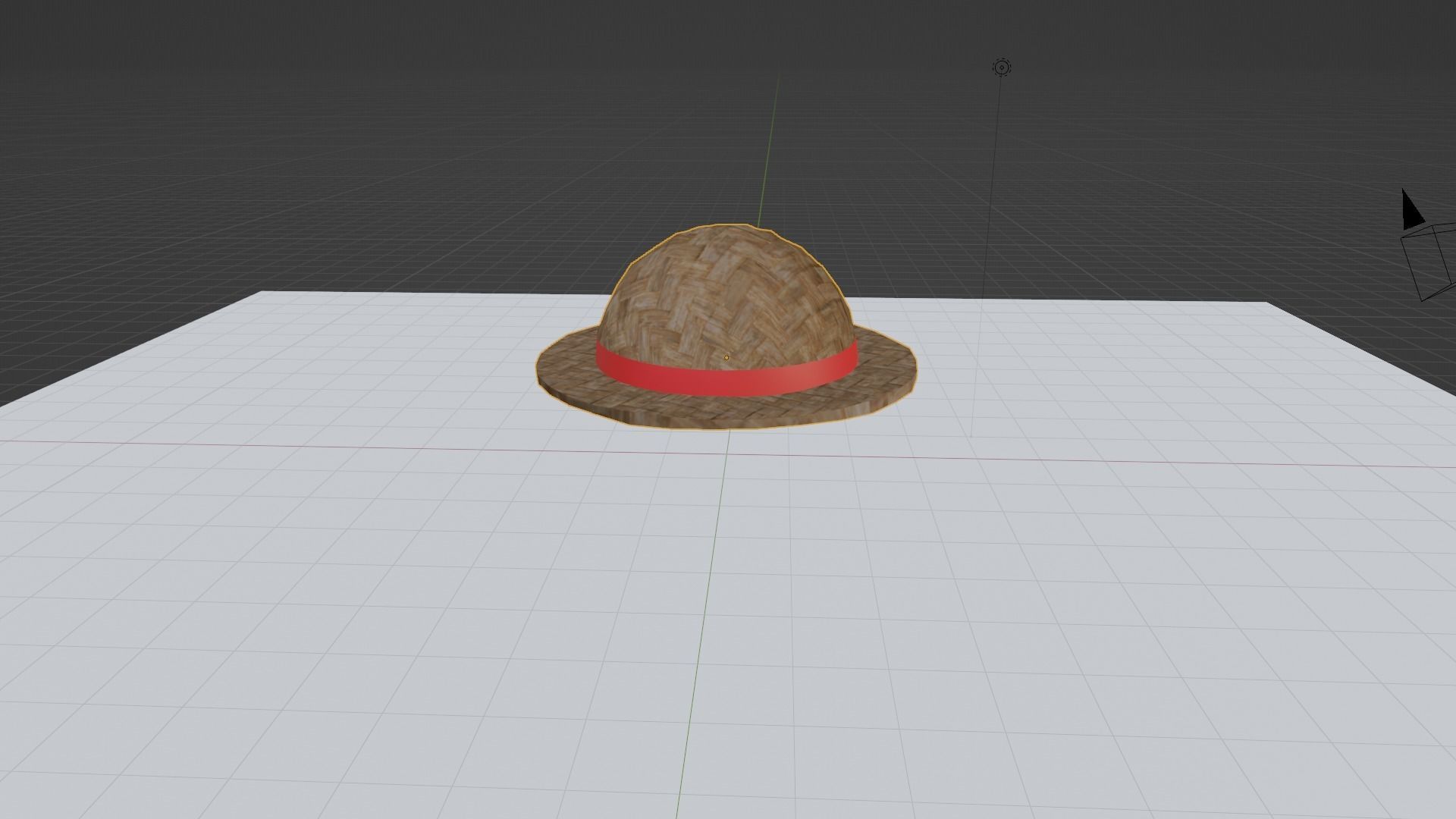 Luffys Hat Low-poly 3D model_1