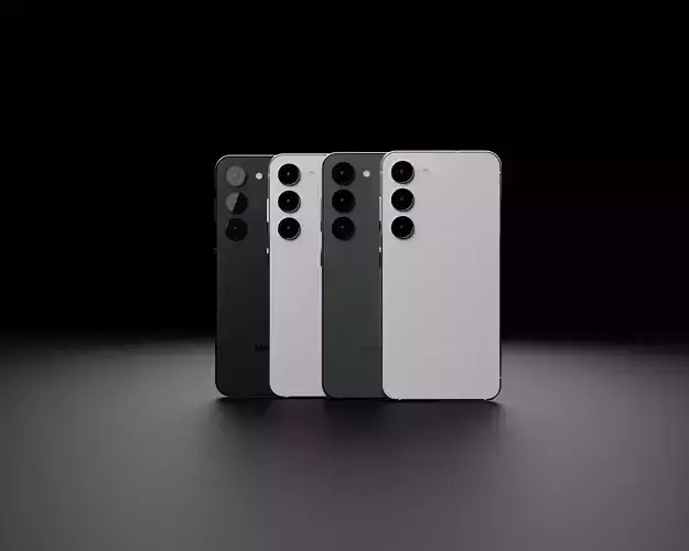 Samsung Galaxy S23 in Official Design Low-poly 3D model