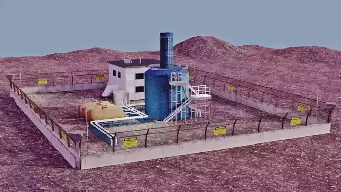 Natural Gas Facility 3D model