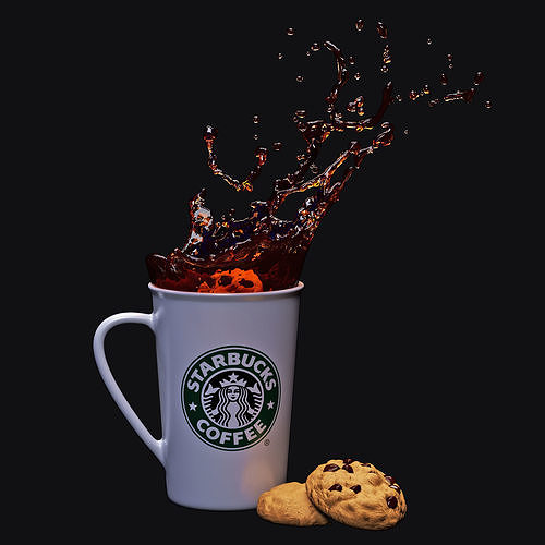 9 Water Splashes Collection 3D model 7