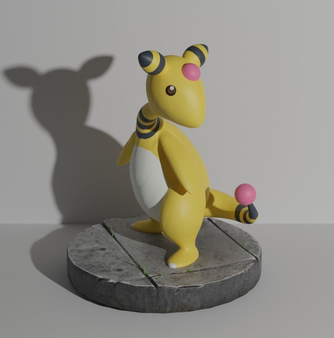 Ampharos pokemon 3D print model 3D print model_2