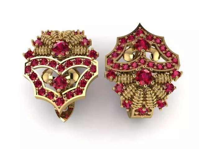 Earrings 3D print model_0