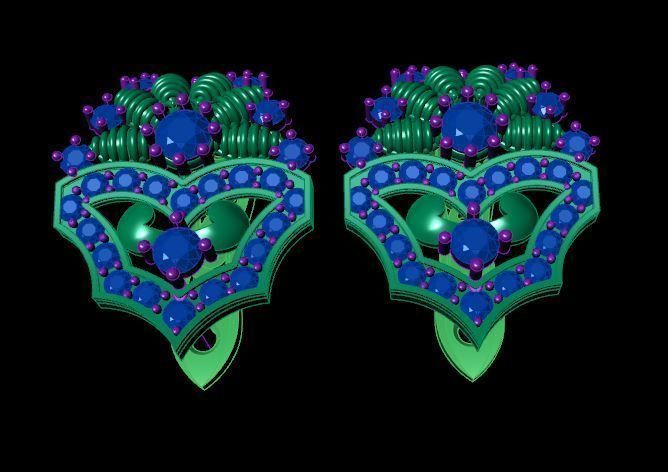 Earrings 3D print model_3