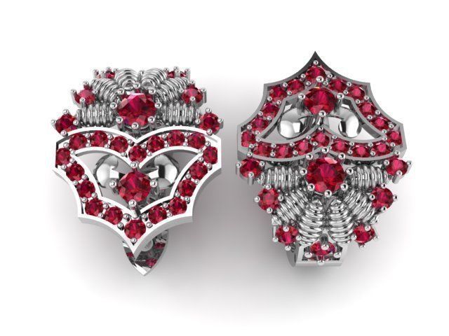 Earrings 3D print model_1