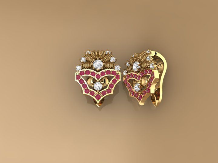 Earrings 3D print model_2