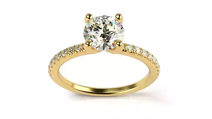Solitaire engagement ring All Sizes
