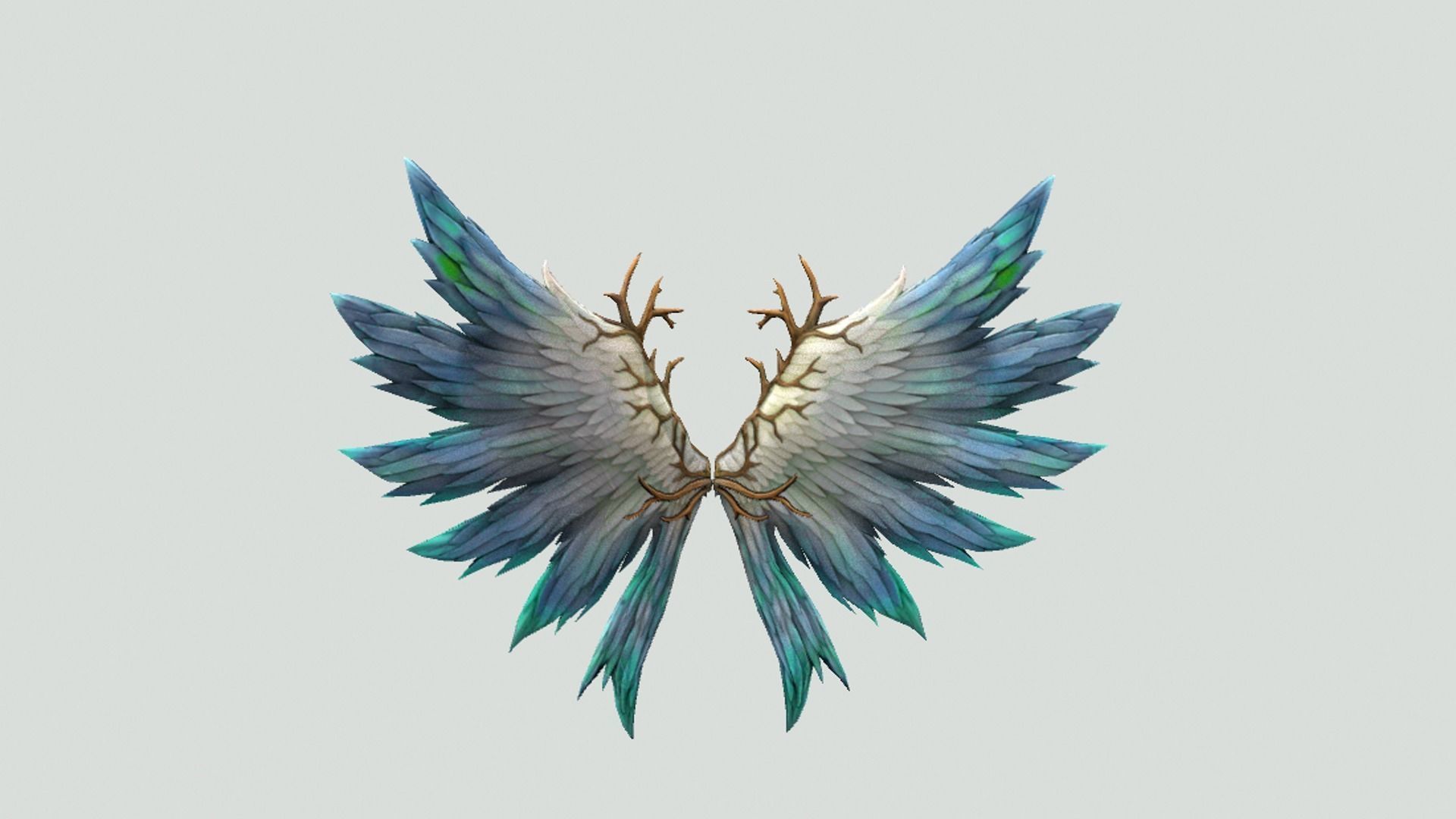 Futuristic Wing Low-poly 3D model_17