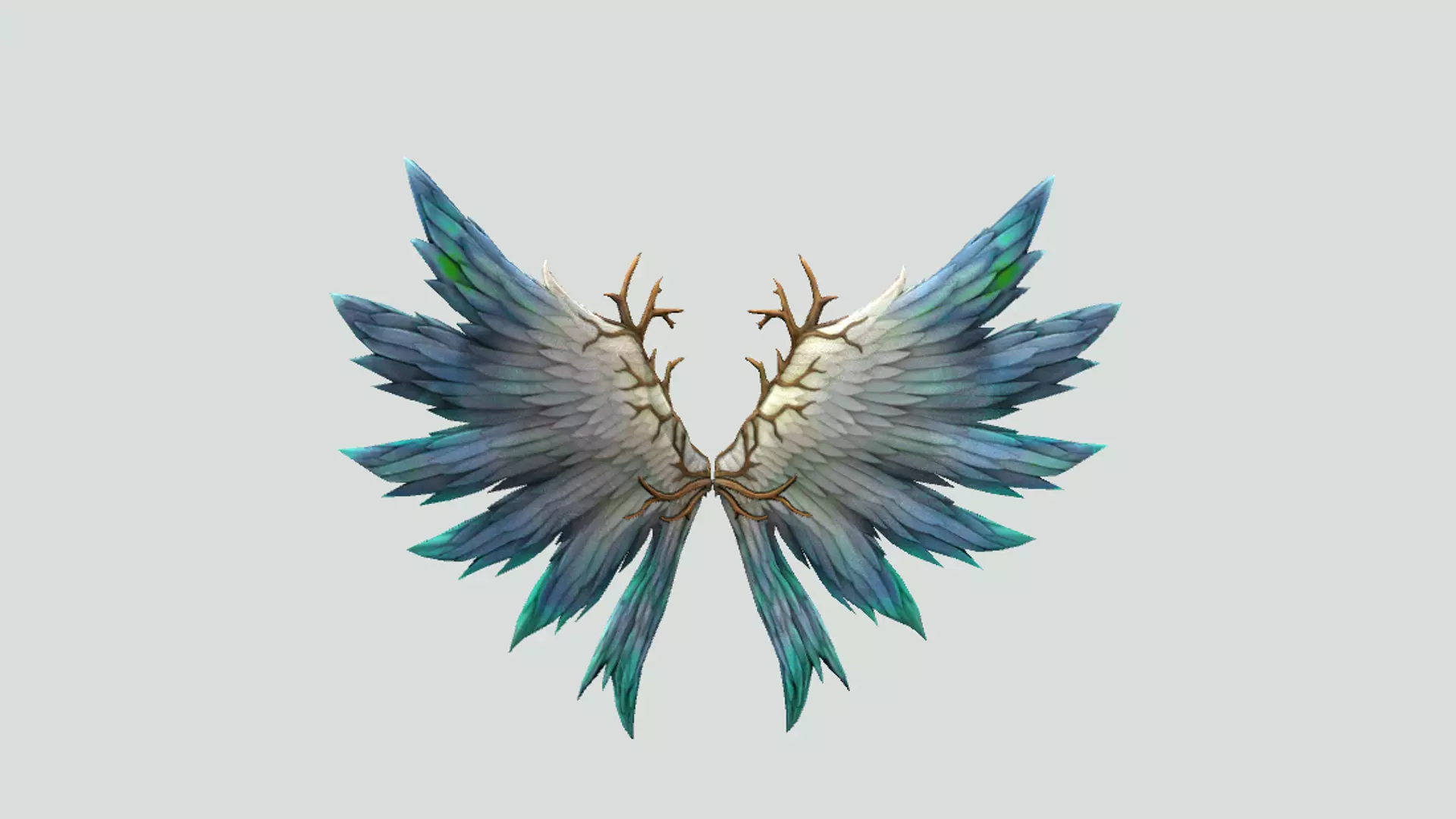 Futuristic Wing Low-poly 3D model_0