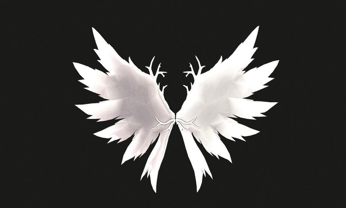 Futuristic Wing Low-poly 3D model_4