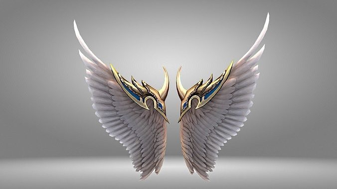 Angel Wing Low-poly 3D model