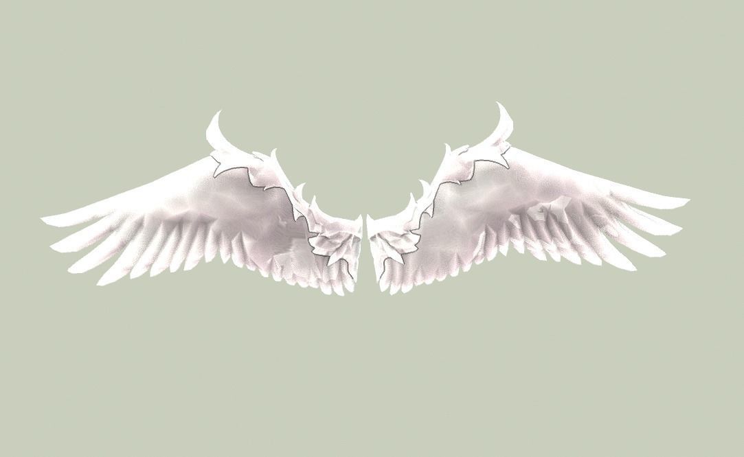 Angel Wing Low-poly 3D model_1