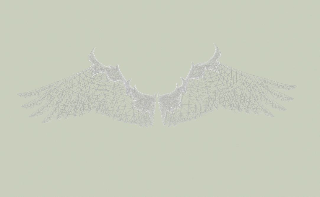 Angel Wing Low-poly 3D model_8