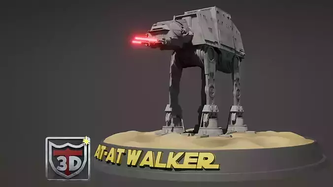 Blender 3  UE5  Star-wars AT-AT Walker Fan Art Model Guide 3D model