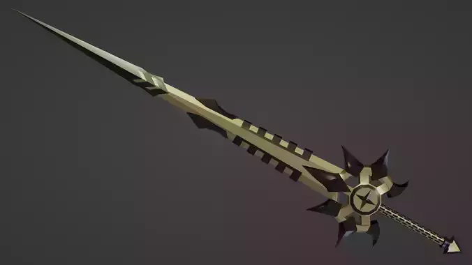 fantasy golden sword