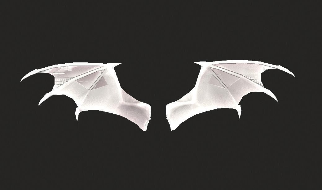 Bat Wing Low-poly 3D model_7