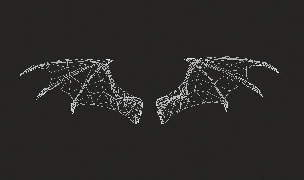Bat Wing Low-poly 3D model_16