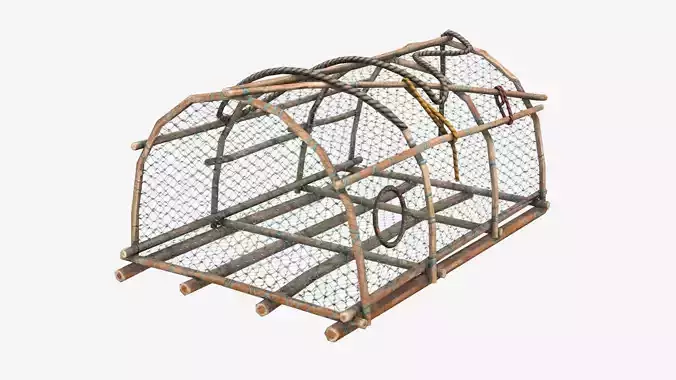 Crab Trap 04 Low-poly 3D model