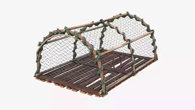 Crab Trap 03 Low-poly 3D model