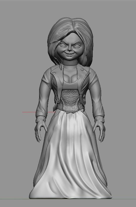 Tiffany woman in wedding dress 3D print model_3