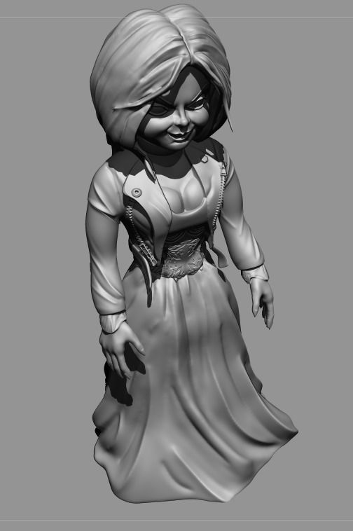 Tiffany woman in wedding dress 3D print model_6