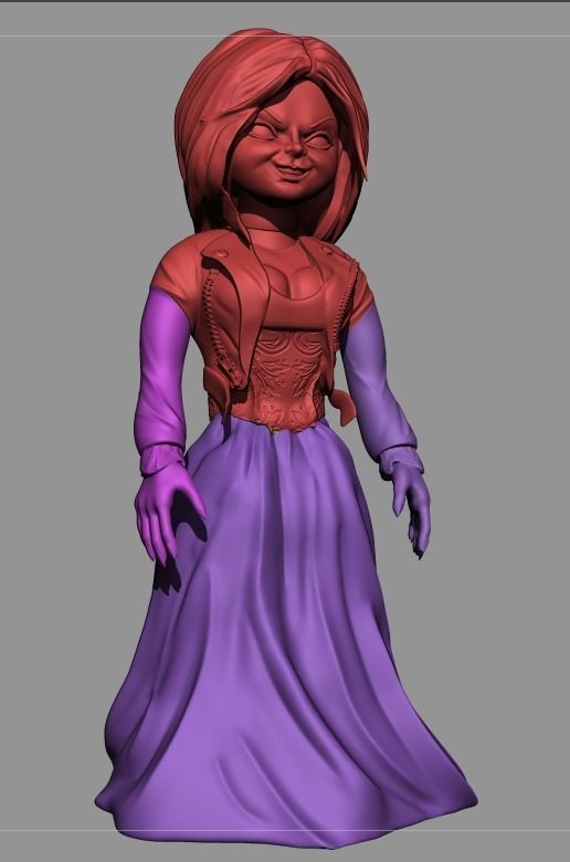 Tiffany woman in wedding dress 3D print model_7