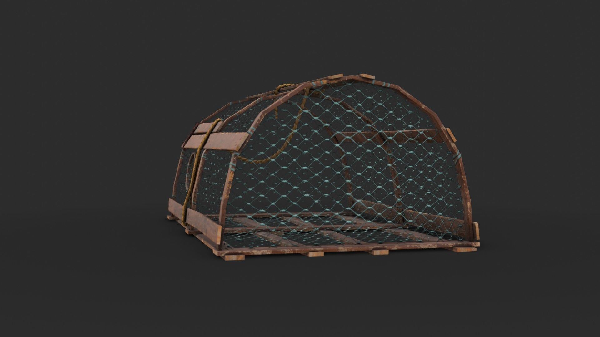 Crab Trap 02 Low-poly 3D model_8