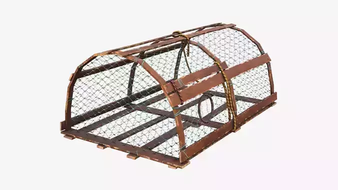 Crab Trap 02 Low-poly 3D model