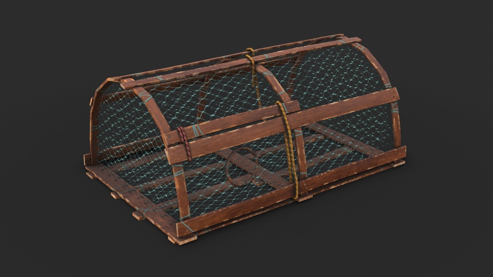 Crab Trap 02 Low-poly 3D model_2