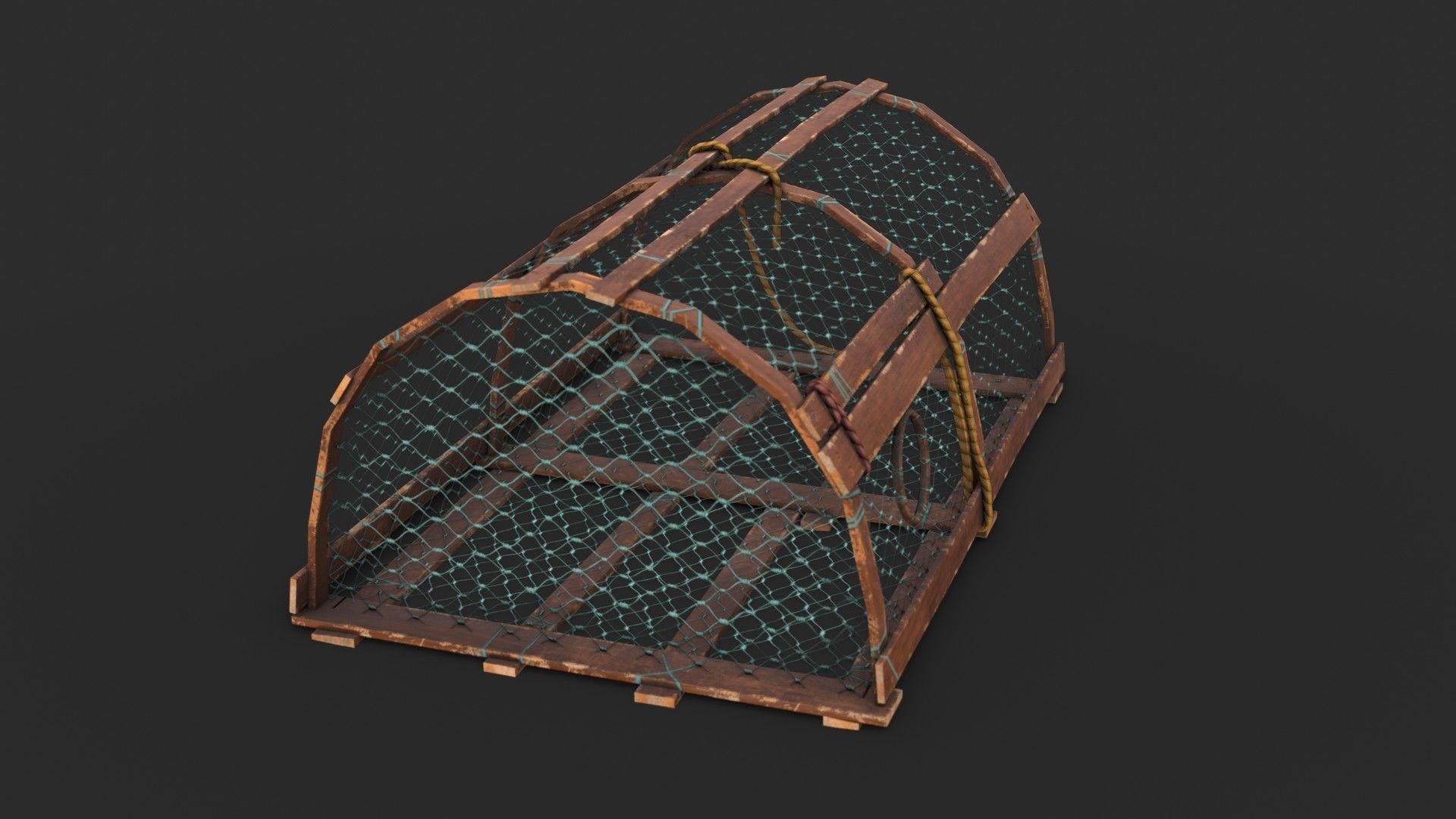 Crab Trap 02 Low-poly 3D model_3