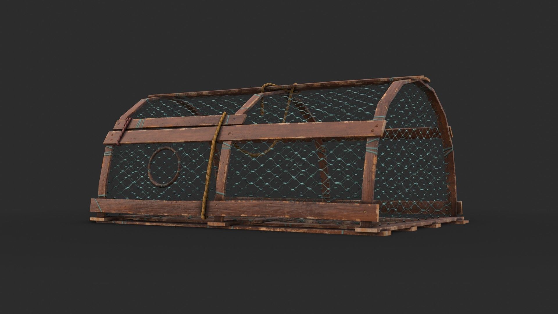 Crab Trap 02 Low-poly 3D model_9