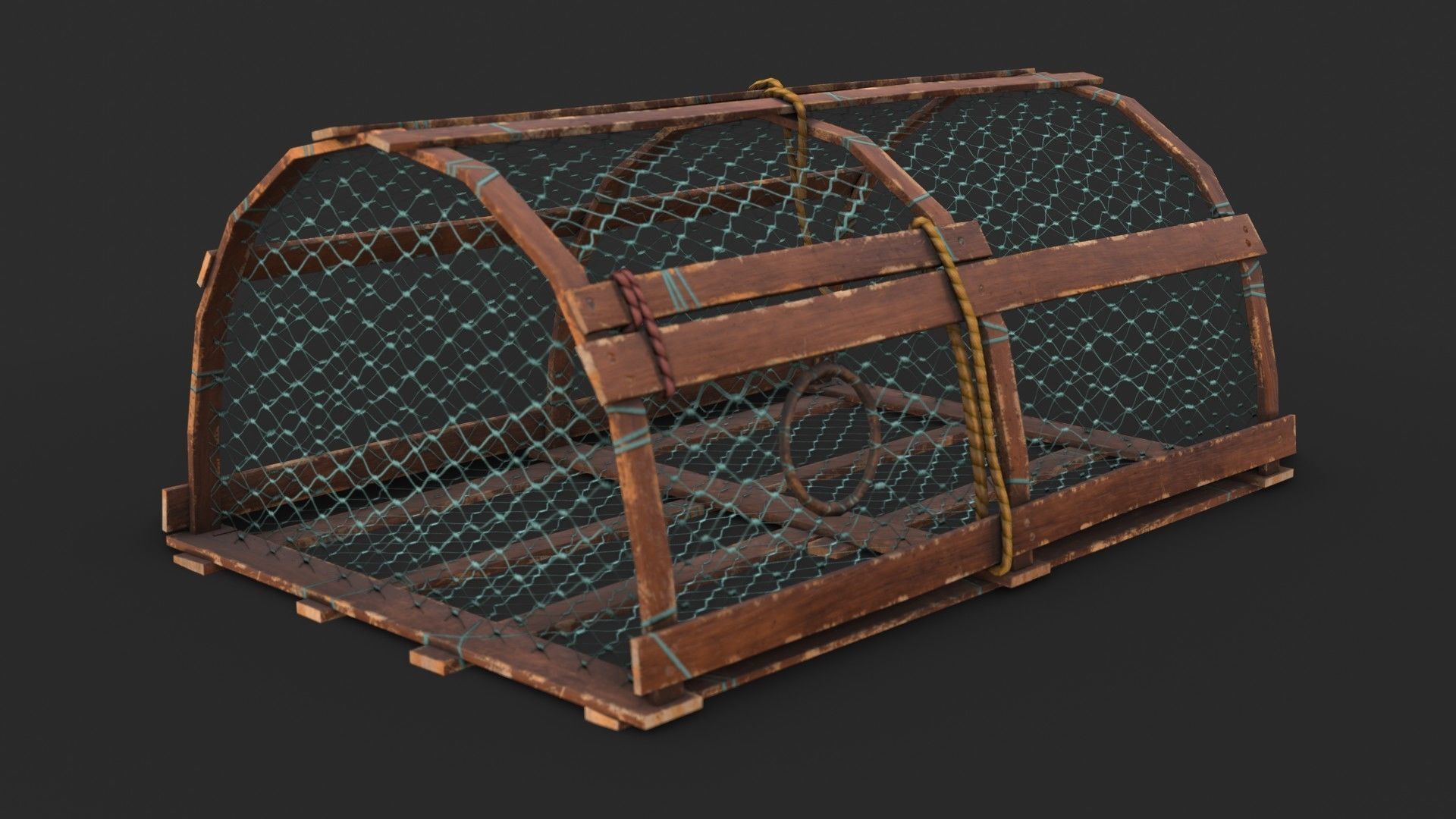 Crab Trap 02 Low-poly 3D model_11