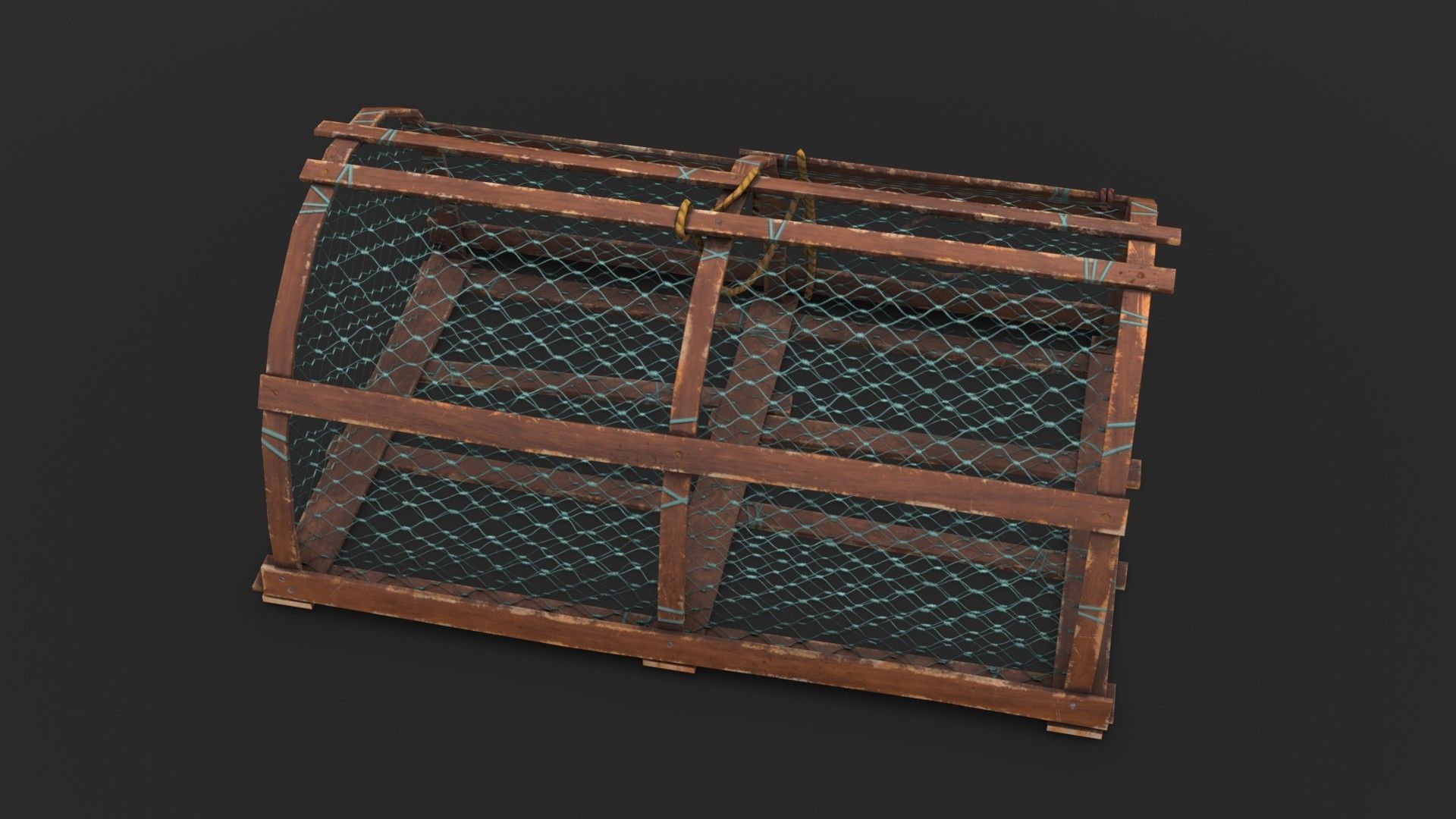 Crab Trap 02 Low-poly 3D model_5