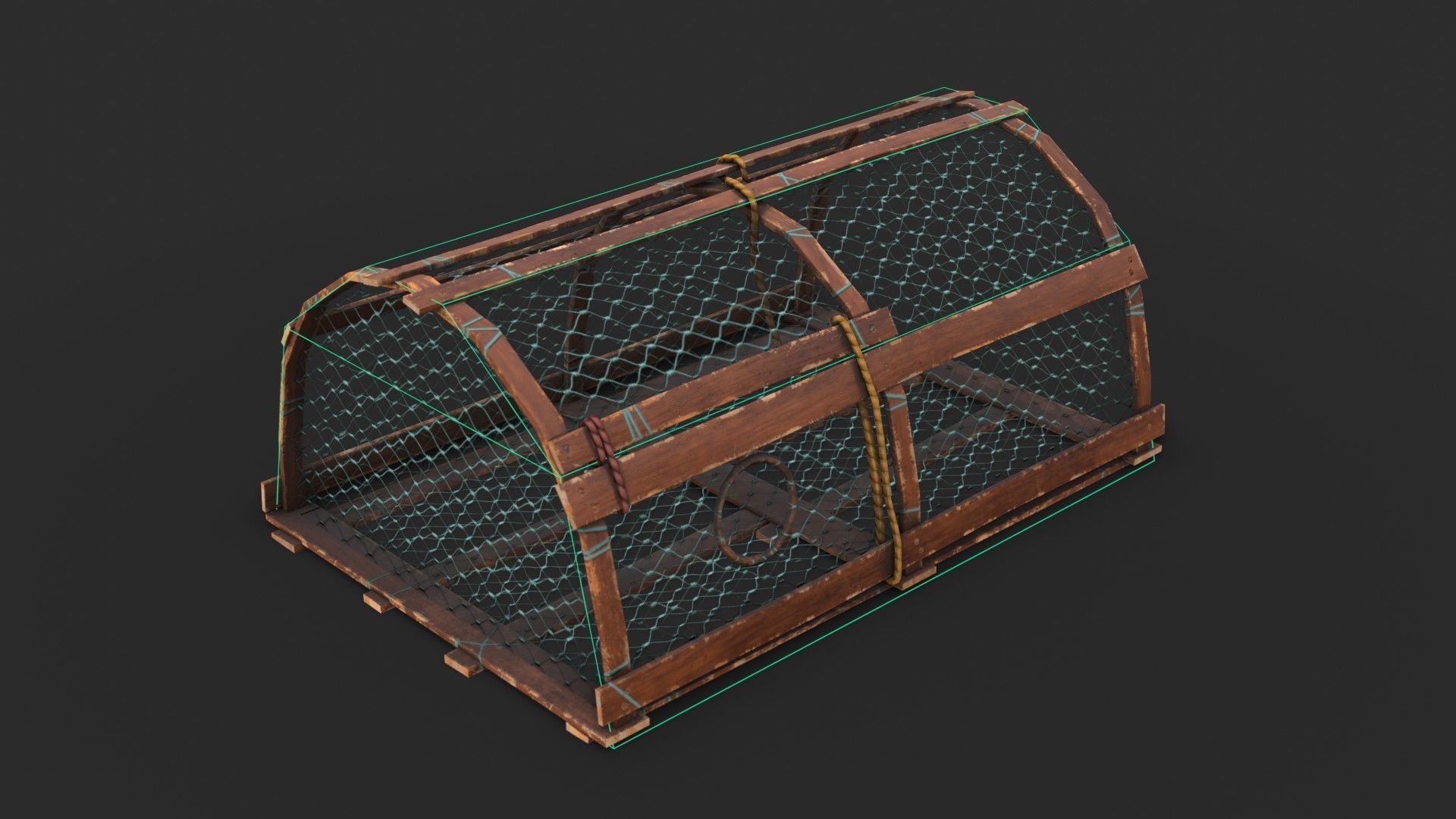 Crab Trap 02 Low-poly 3D model_12