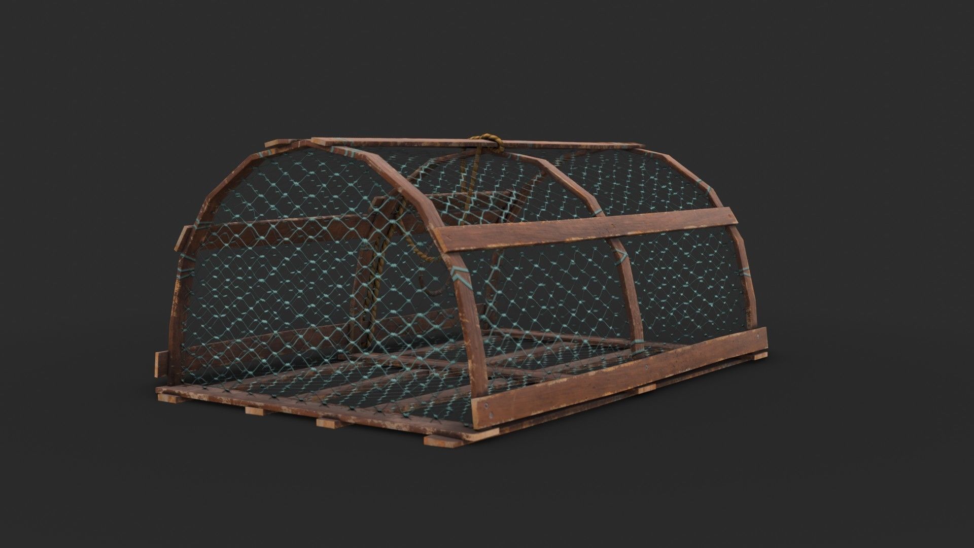Crab Trap 02 Low-poly 3D model_7