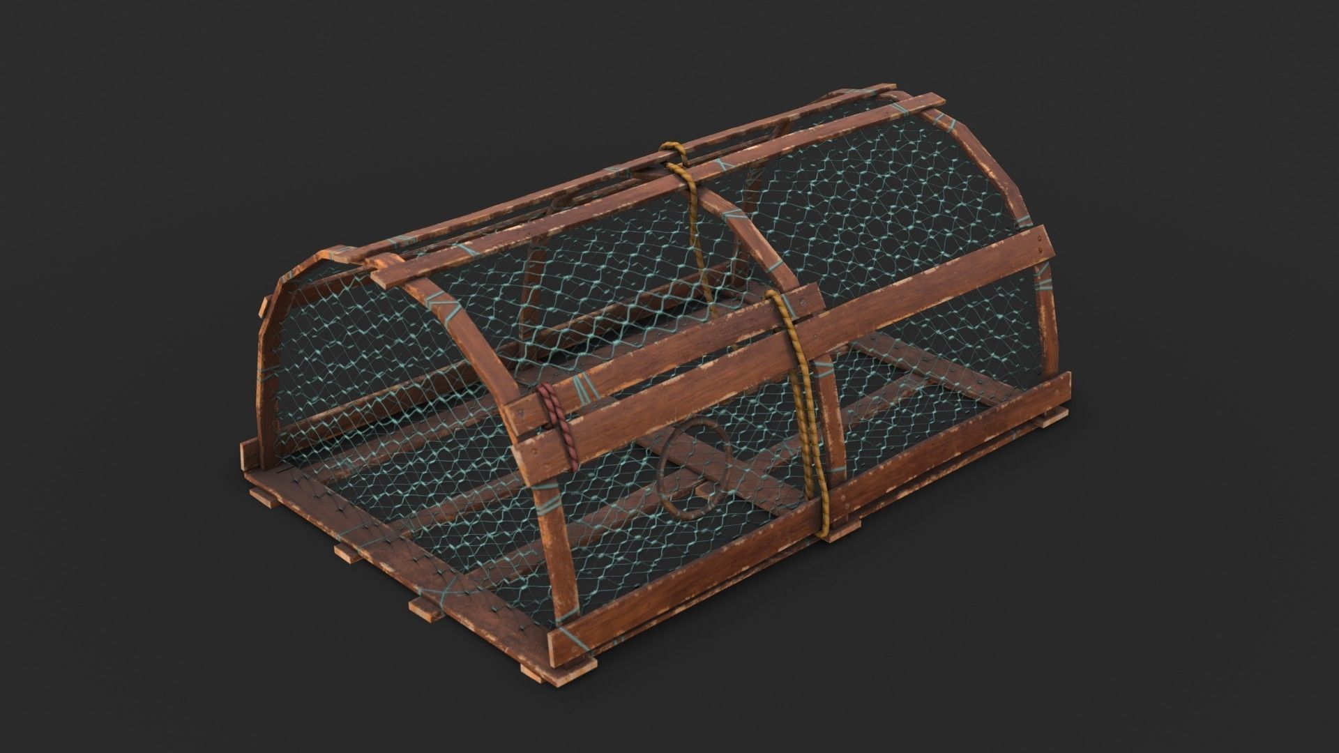 Crab Trap 02 Low-poly 3D model_1