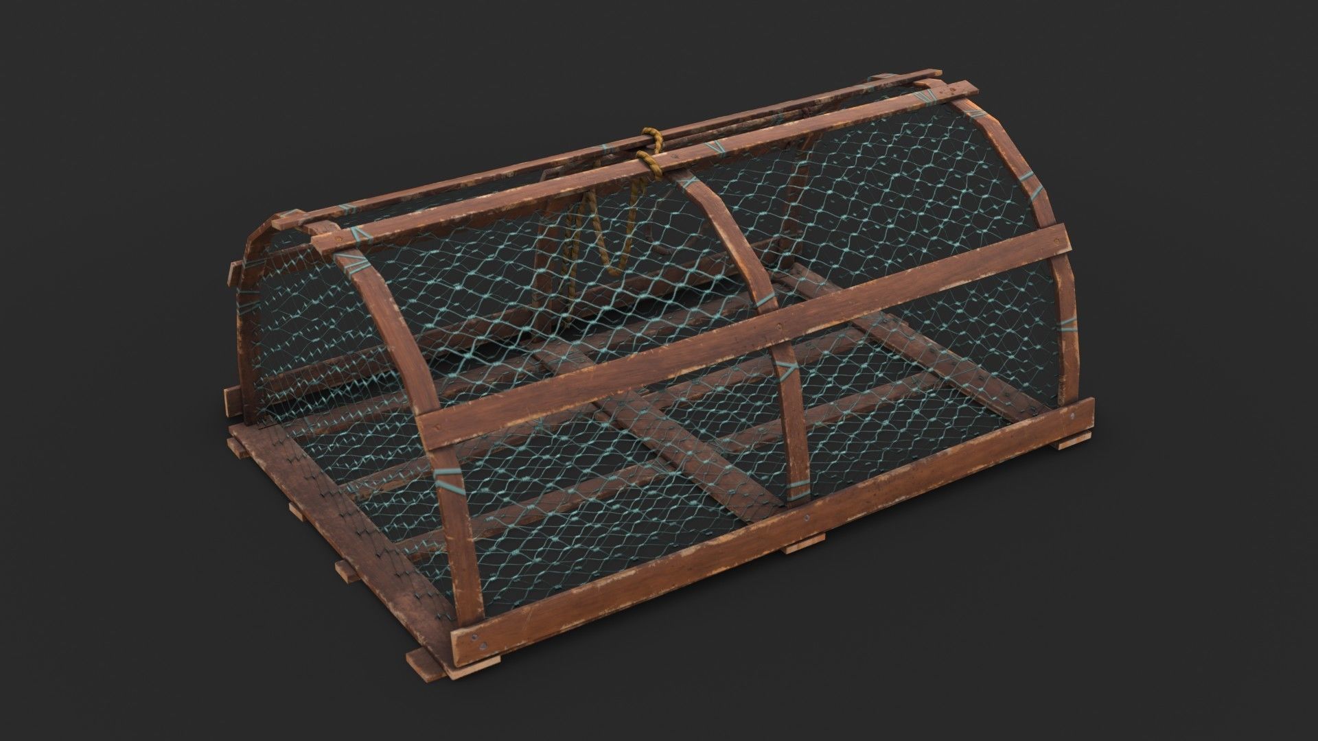 Crab Trap 02 Low-poly 3D model_6