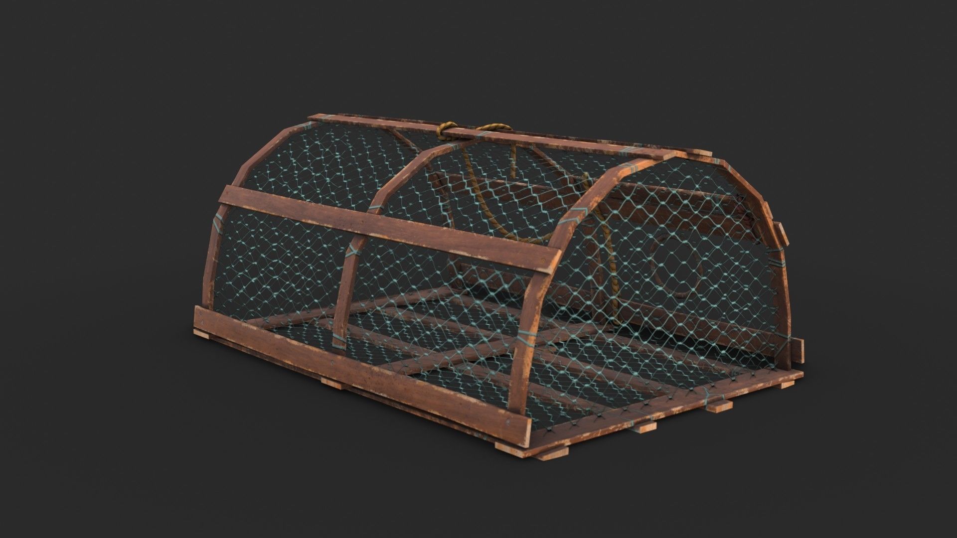 Crab Trap 02 Low-poly 3D model_4