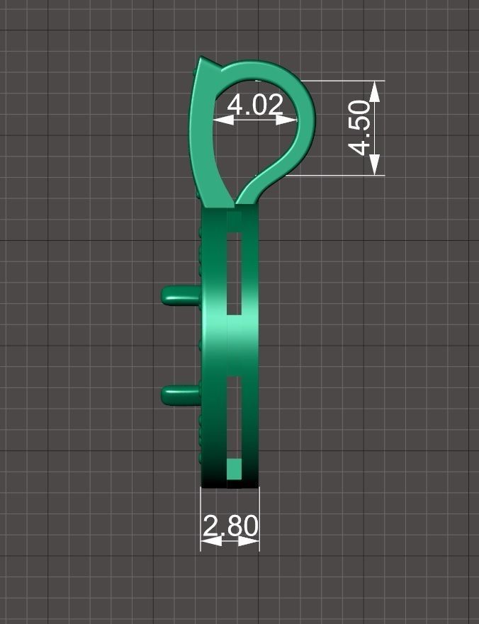 Pendant with oval stone and diamonds 2 3D print model_8