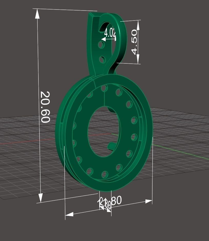 Pendant with oval stone and diamonds 2 3D print model_9