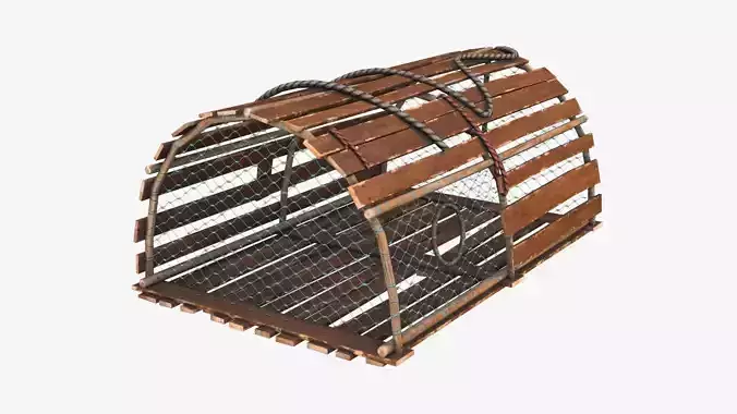 Crab Trap 01 Low-poly 3D model