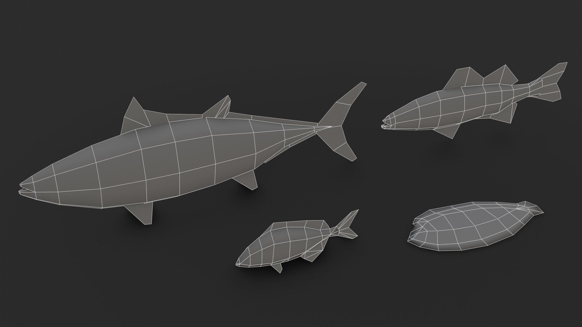 Fishing Plastic Crates Low-poly 3D model_25