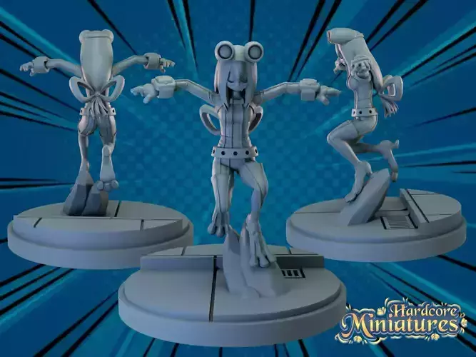 MARVEL CRISIS PROTOCOL TSUYU PRESUPPORTED INCLUDED 3D print model