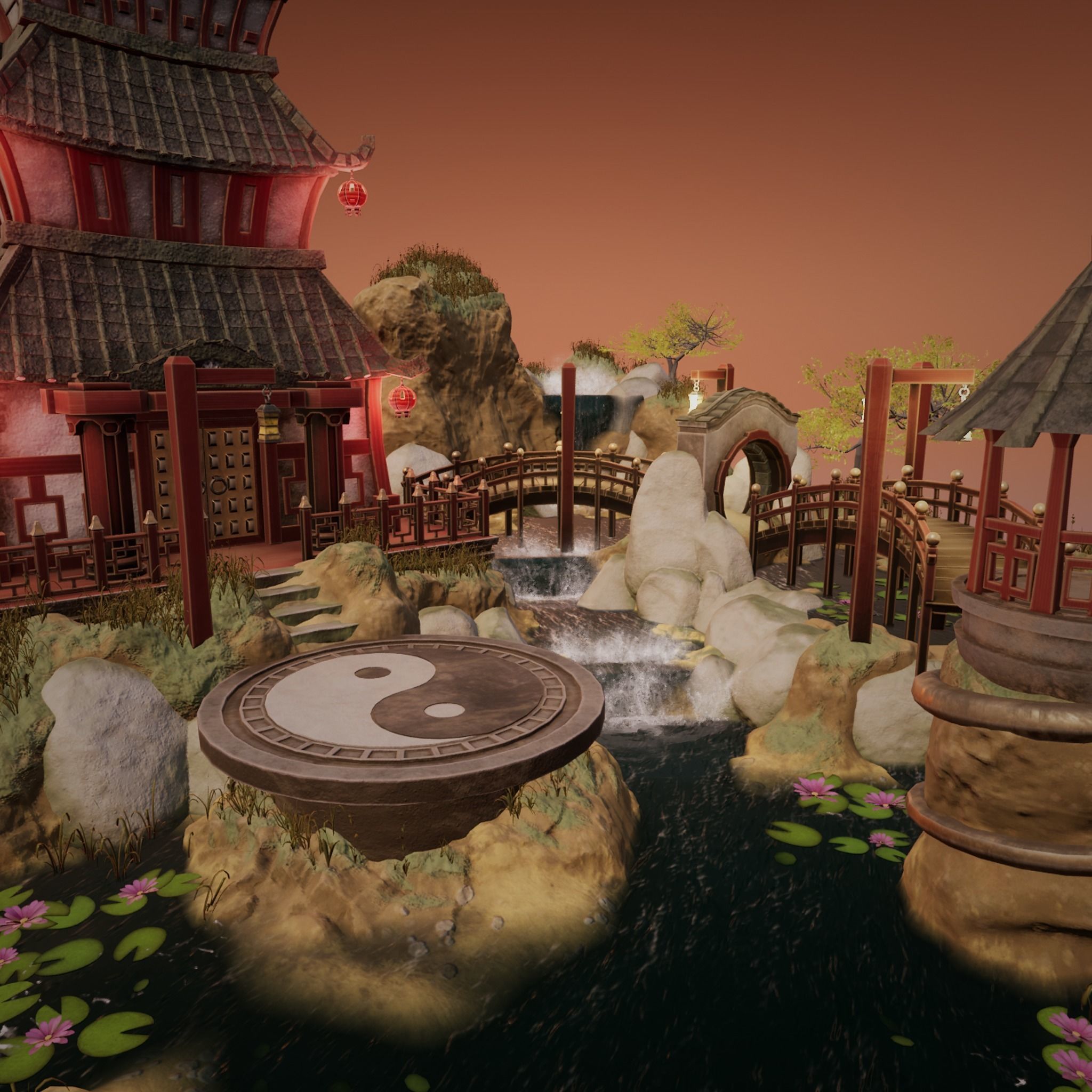 Blender 3 UE5 Oriental Imperial 3D Environment Game Design 3D model_6